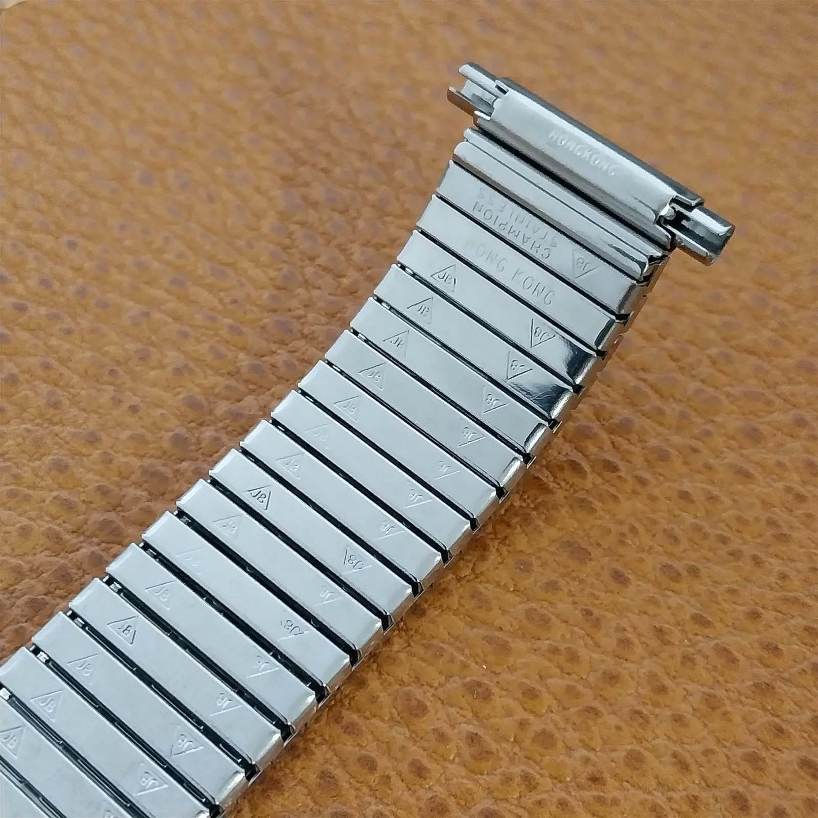 1970s JB Champion 18mm 20mm Stainless Steel Stretch Unused Vintage Watch Band