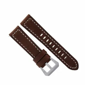 20MM COW LEATHER WATCH BAND STRAP FOR ULYSEE NARDIN WATCH DARK BROWN