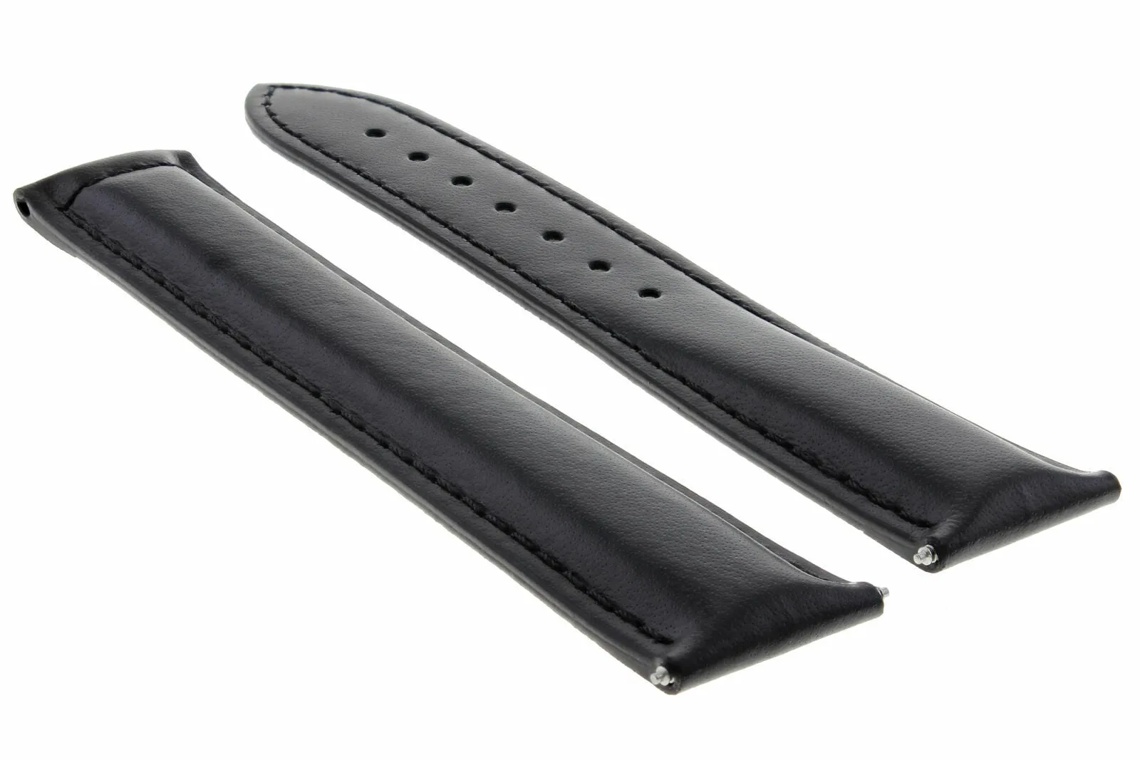 20MM LEATHER STRAP WATCH BAND FOR MAURICE LACROIX LC1008-SS001-130 MW BLACK