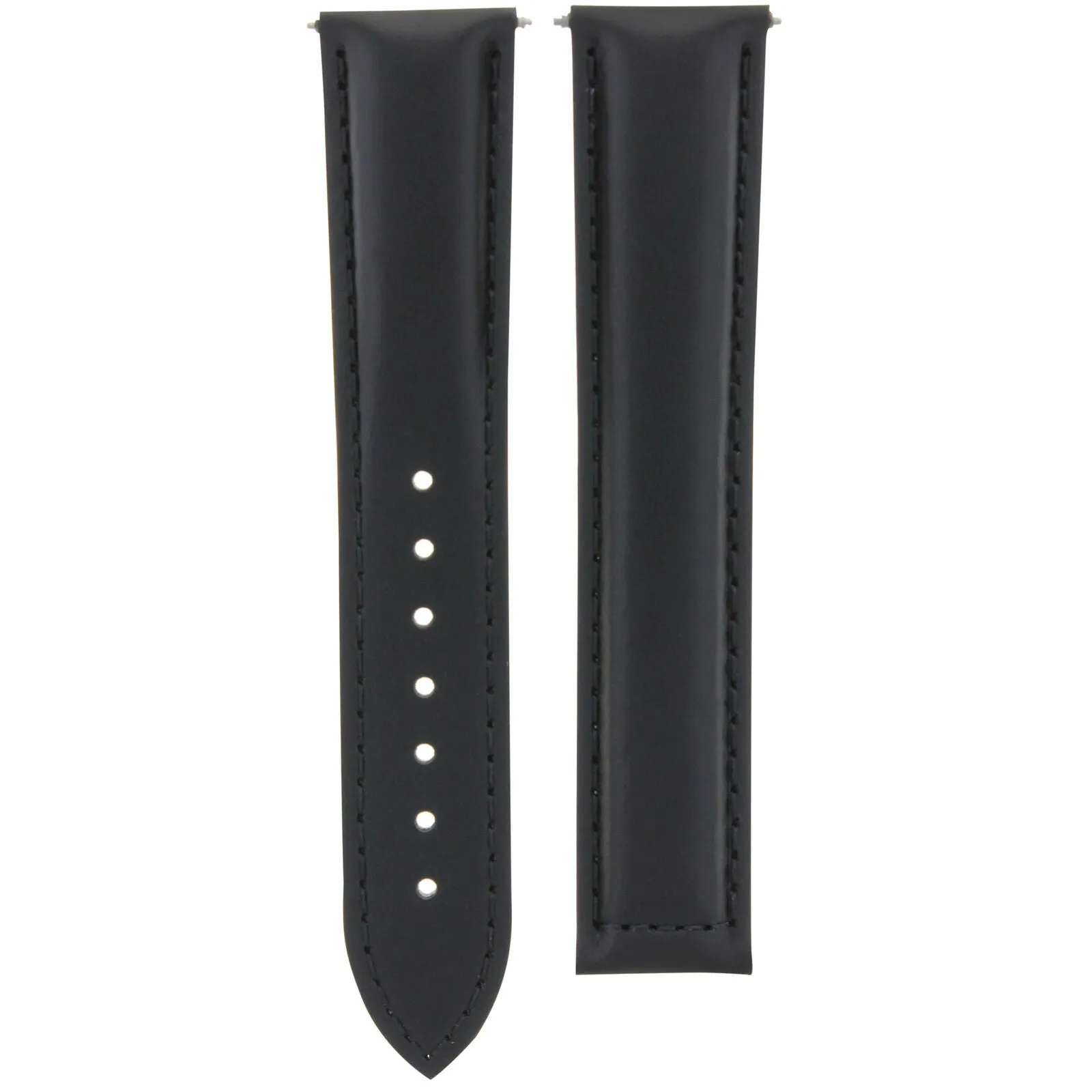 20MM LEATHER STRAP WATCH BAND FOR MAURICE LACROIX LC1008-SS001-130 MW BLACK