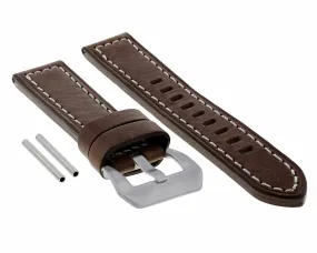 20MM PREMIUM LEATHER WATCH BAND STRAP FOR 40MM PANERAI MARINA GMT DARK BROWN WS