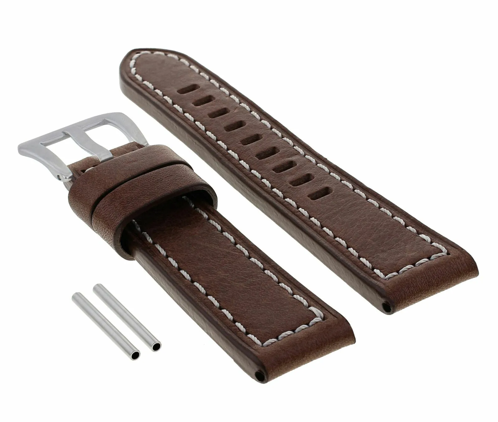 20MM PREMIUM LEATHER WATCH BAND STRAP FOR 40MM PANERAI MARINA GMT DARK BROWN WS