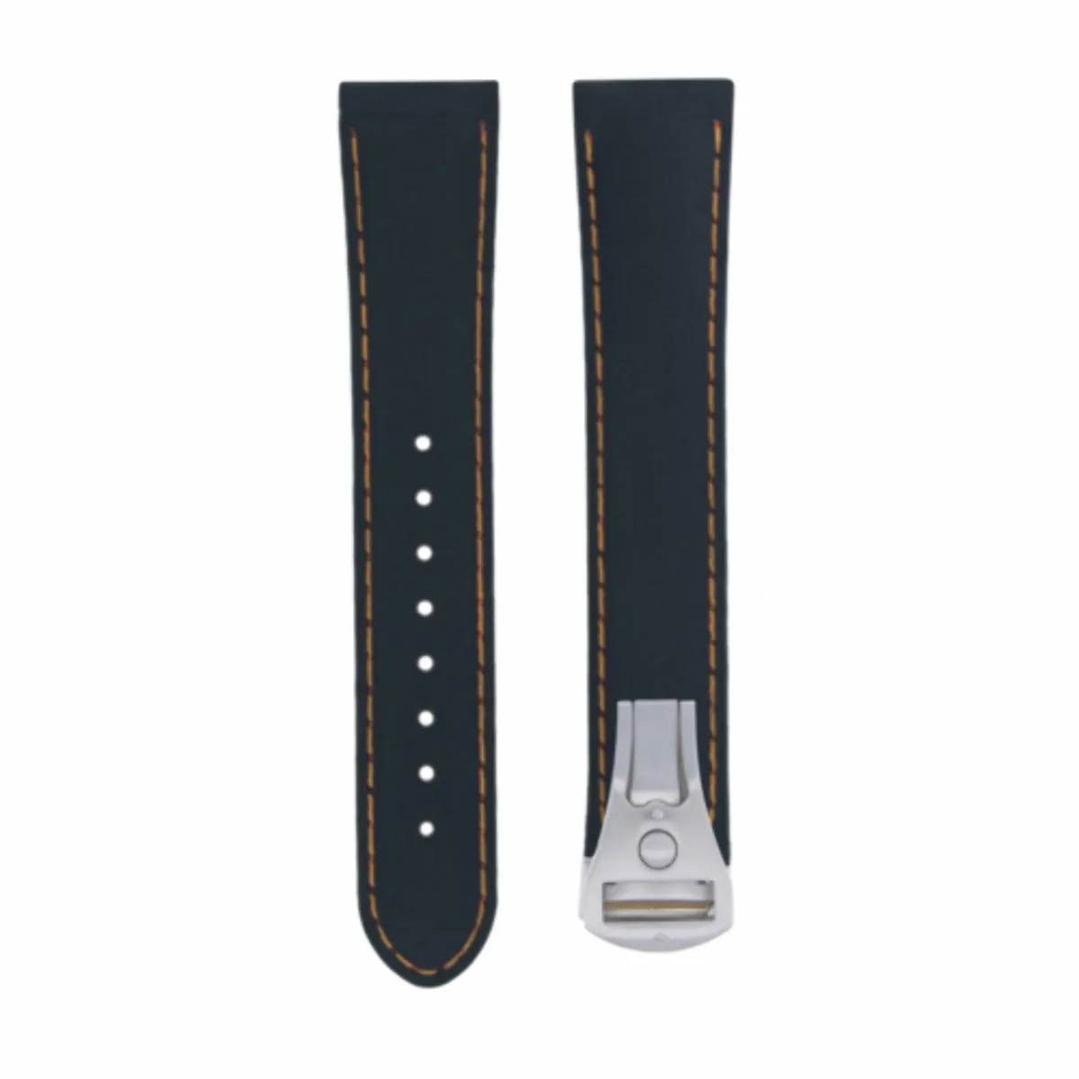 20MM RUBBER STRAP BAND FOR OMEGA SEAMASTER PLANET BUCKLE DEPLOYMENT BLACK OS