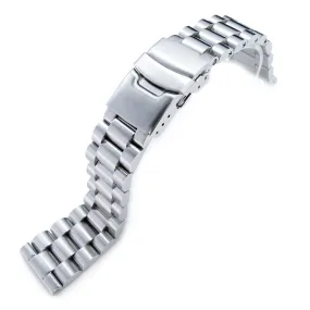22mm Solid Endmill Metal Watch Band, 316L Stainless Steel Straight End