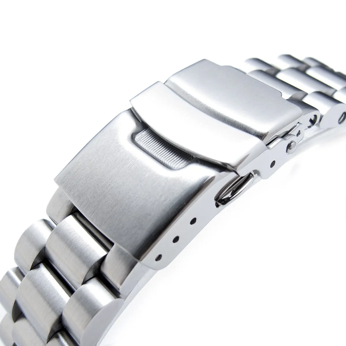 22mm Solid Endmill Metal Watch Band, 316L Stainless Steel Straight End