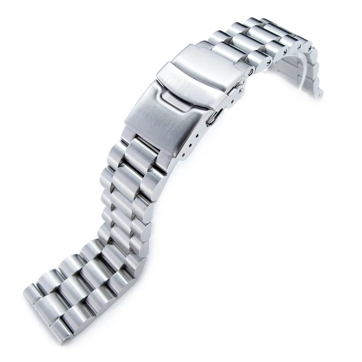 22mm Solid Endmill Metal Watch Band, 316L Stainless Steel Straight End
