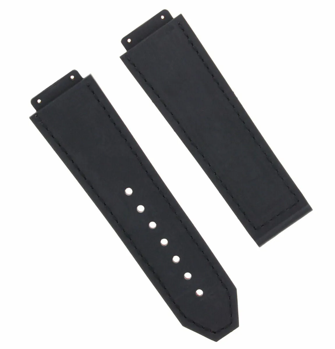 24MM ALLIGATOR LEATHER BAND STRAP FOR HUBLOT H BIG BANG BLACK RED ST   2SC   SD