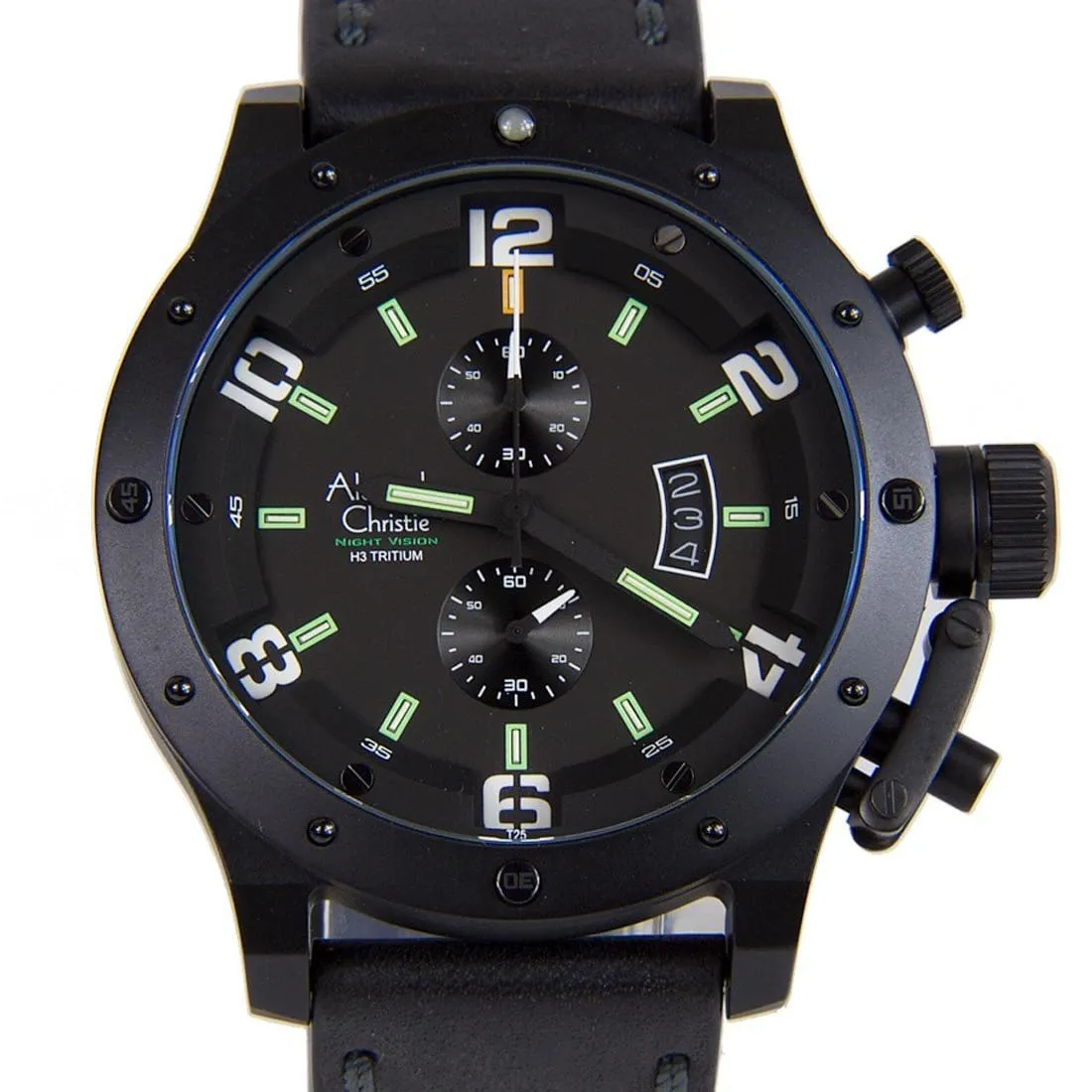9218NMCLIPBA Alexandre Christie Night Vision Quartz Analog Mens Watch