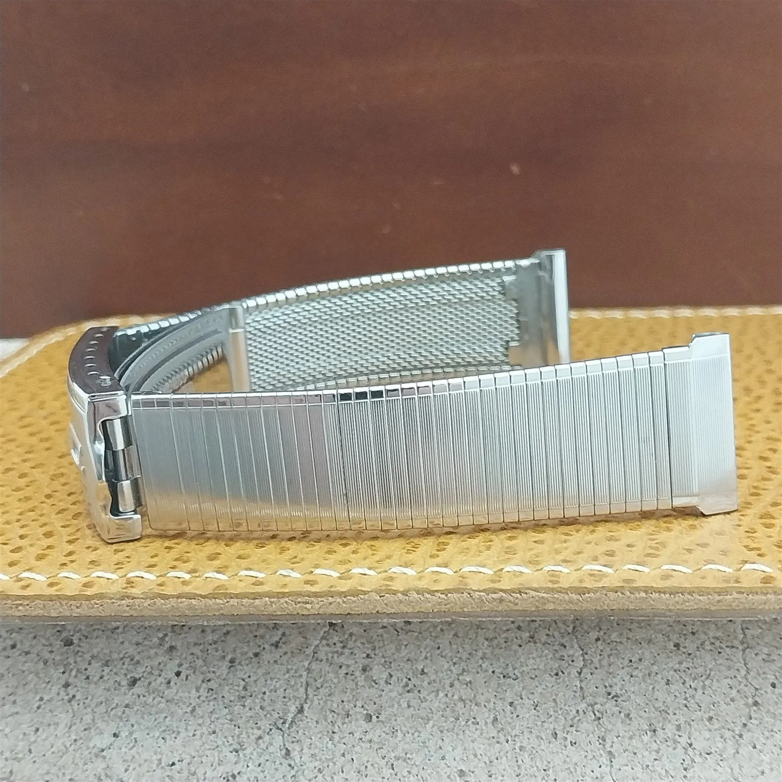 Accutron Stainless Steel nos Classic 1960s Vintage Watch Band 18mm 19mm 17.2mm