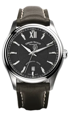 Armand Nicolet Men's Watch M02 Date 41mm Black A740A-NR-P140NR2