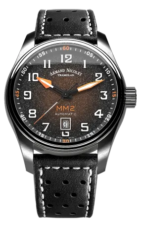 Armand Nicolet Men's Watch MM2 Date 43mm Black A640P-KN-BP22641NAC