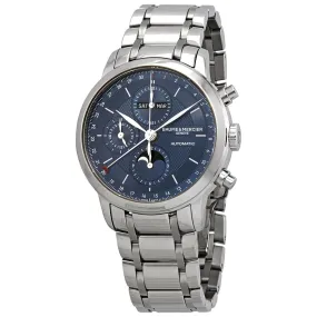Baume et Mercier Classima Full Calendar Moon Phase Automatic Blue Dial Men's Watch 10485