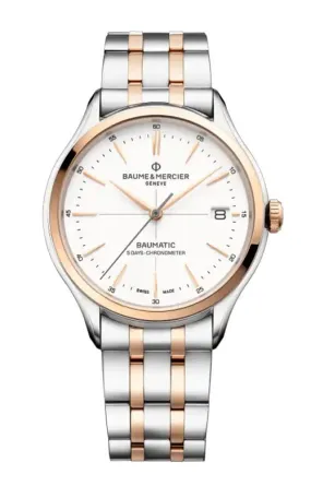 Baume et Mercier Clifton Automatic White Dial Men's Watch 10458