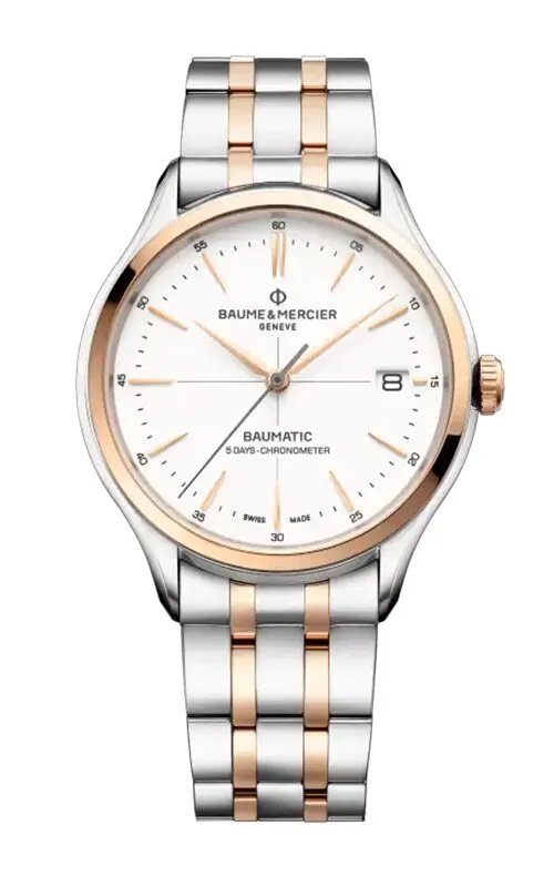 Baume et Mercier Clifton Automatic White Dial Men's Watch 10458
