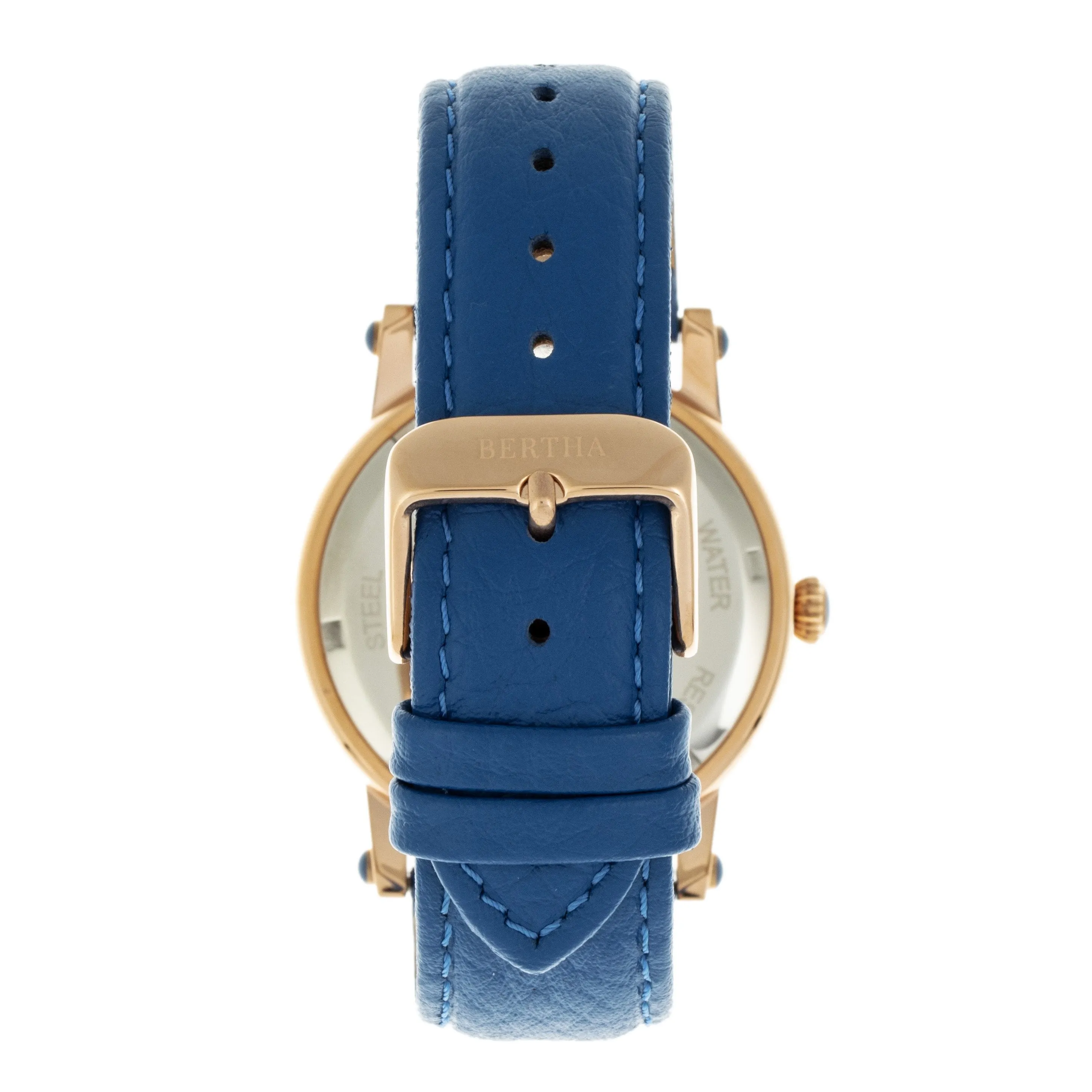 Bertha Betsy MOP Leather-Band Ladies Watch