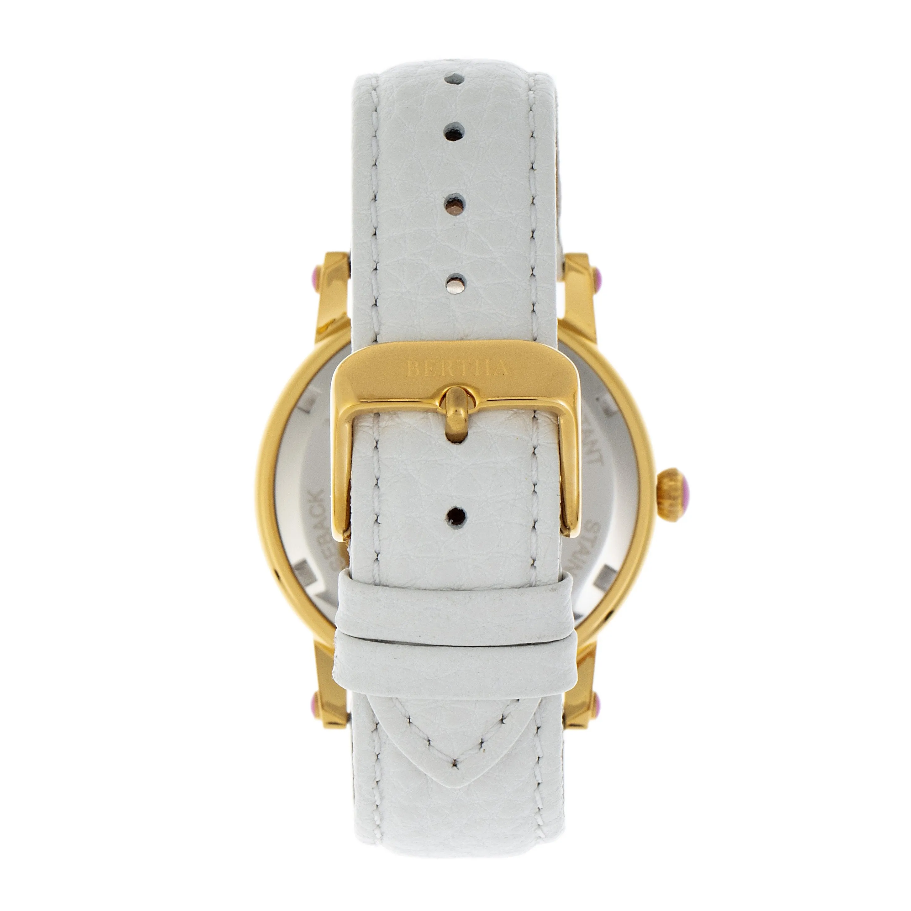 Bertha Betsy MOP Leather-Band Ladies Watch