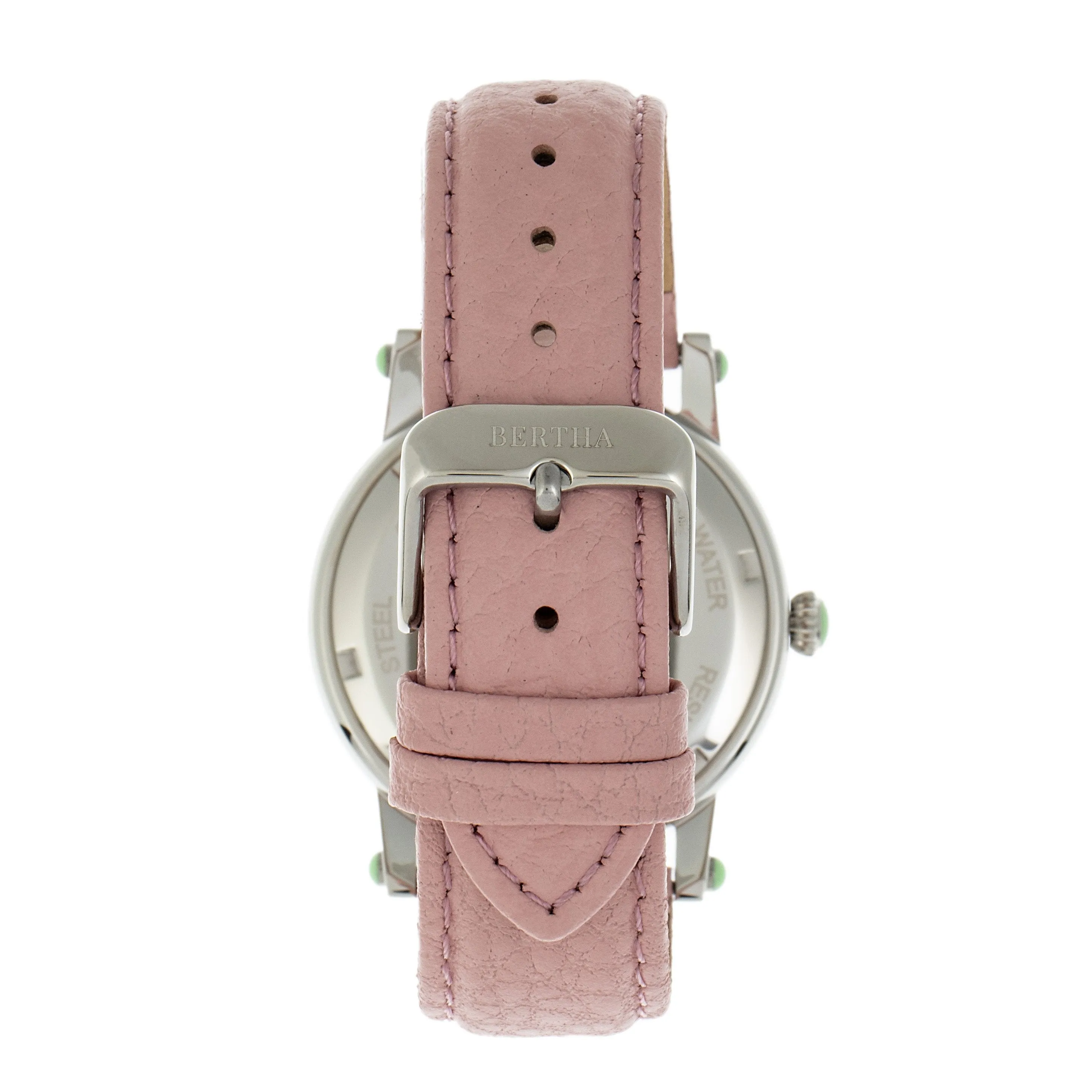 Bertha Betsy MOP Leather-Band Ladies Watch