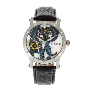 Bertha Betsy MOP Leather-Band Ladies Watch