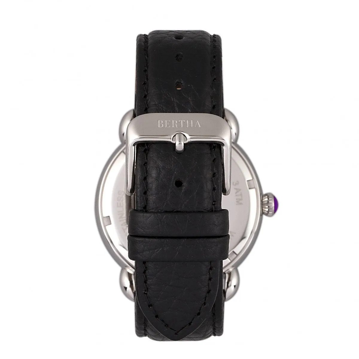 Bertha Daphne MOP Leather-Band Ladies Watch