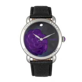 Bertha Daphne MOP Leather-Band Ladies Watch
