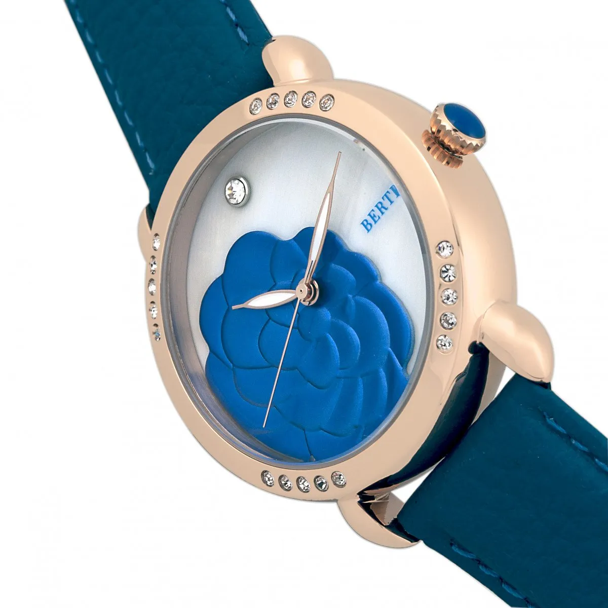 Bertha Daphne MOP Leather-Band Ladies Watch