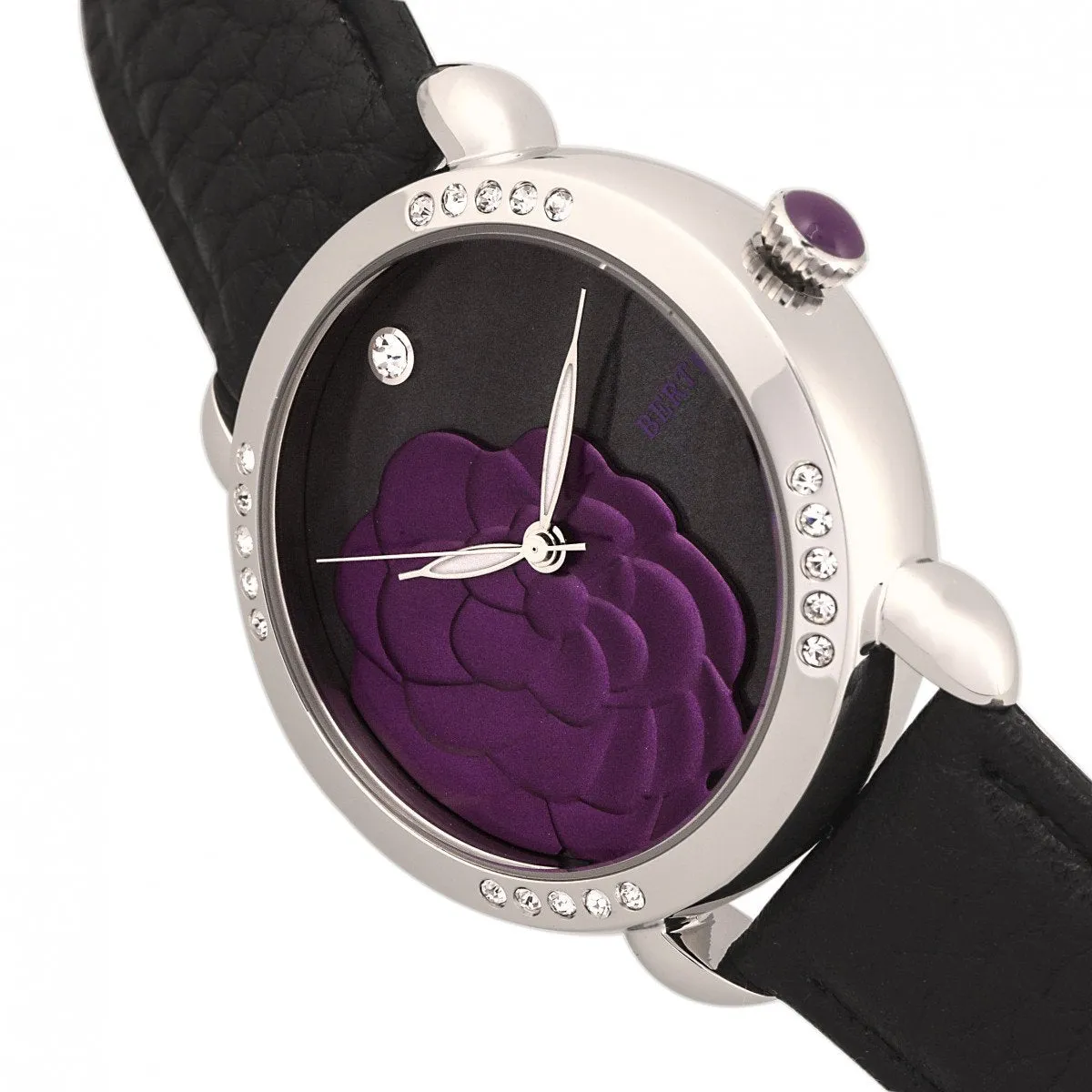 Bertha Daphne MOP Leather-Band Ladies Watch