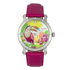 Bertha Gisele MOP Leather-Band Ladies Watch