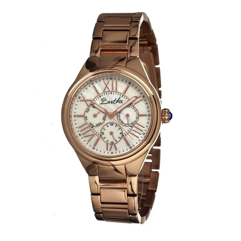 Bertha Rachel Ladies Bracelet Watch w/Day/Date