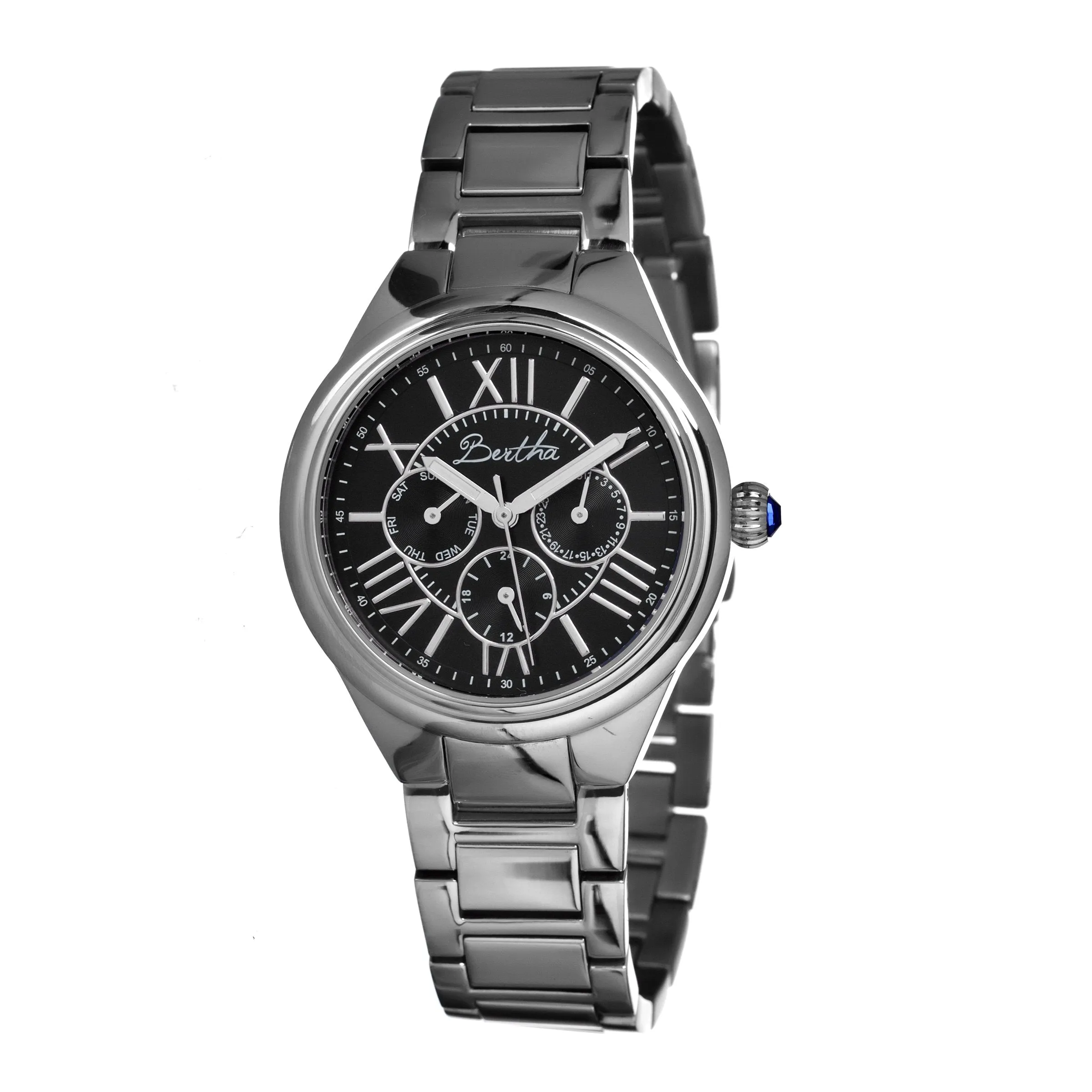 Bertha Rachel Ladies Bracelet Watch w/Day/Date