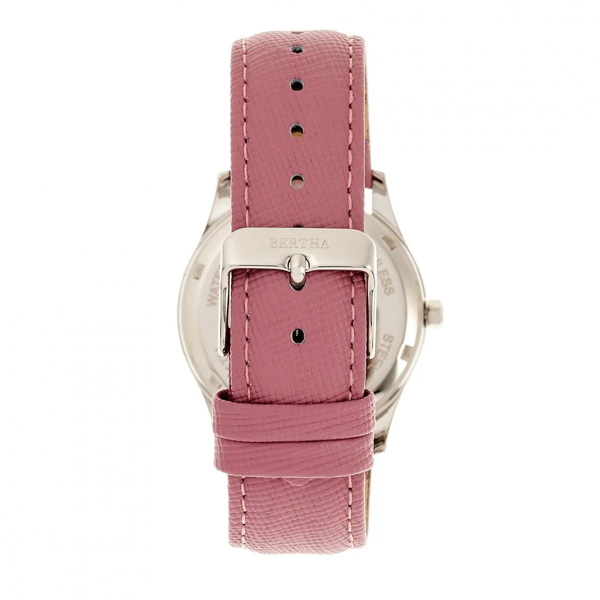 Bertha Sadie Mother-of-Pearl Leather-Band Watch