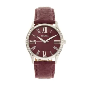 Bertha Sadie Mother-of-Pearl Leather-Band Watch
