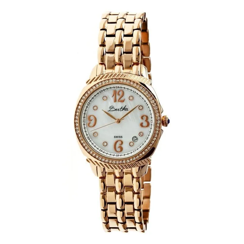 Bertha Samantha MOP Ladies Swiss Bracelet Watch