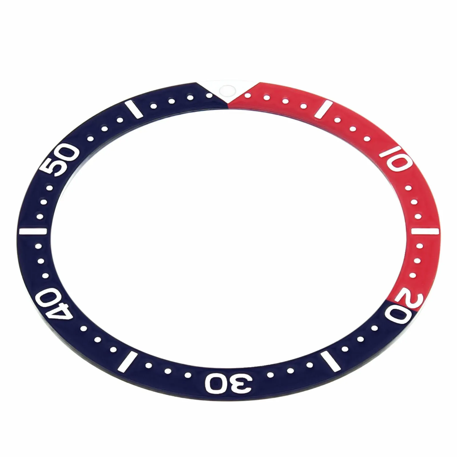 BEZEL INSERT FOR MEN SEIKO 7002,6309,7S26,SKX007K2 DIVER AUTOMATIC RED/DARK BLUE