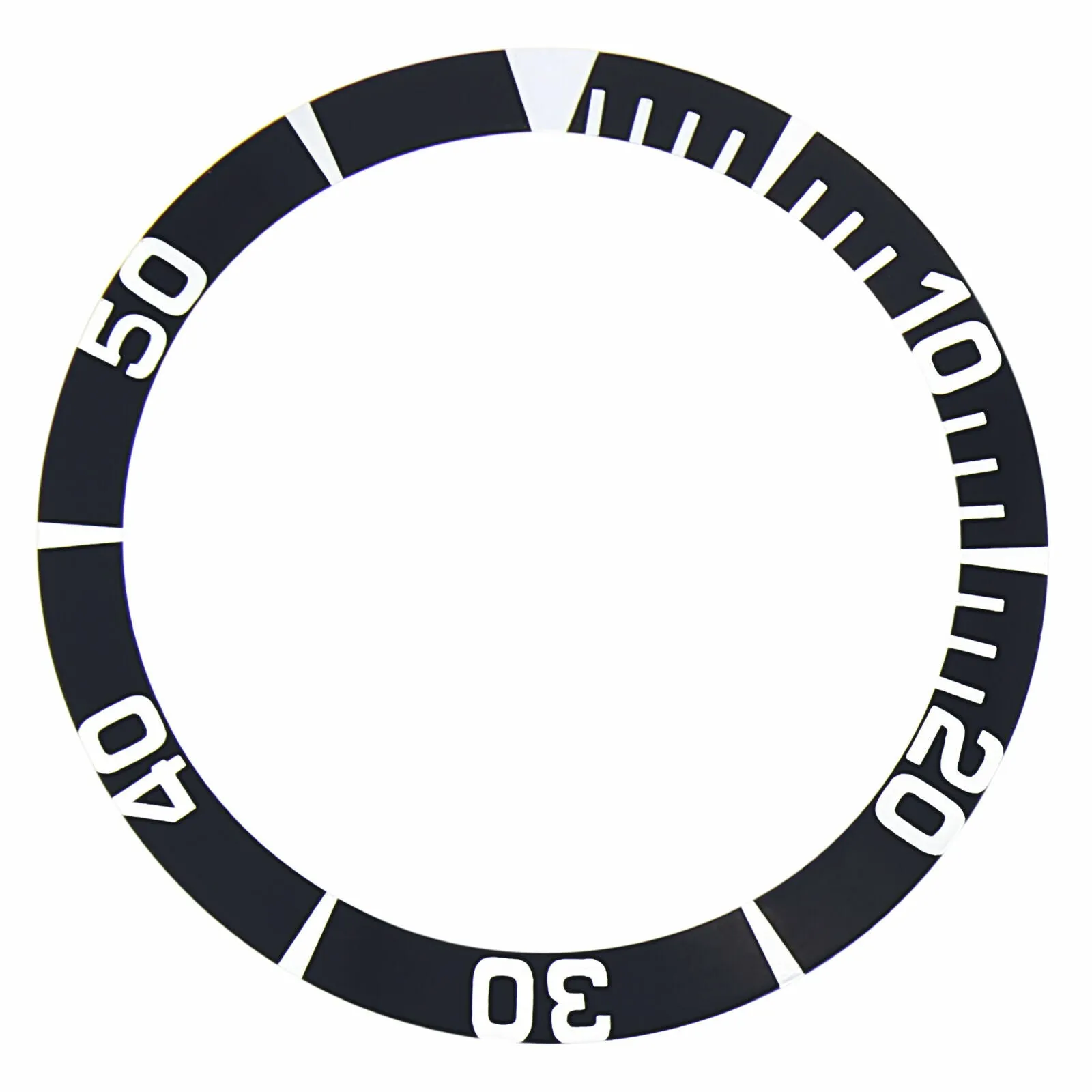 BEZEL INSERT FOR SEIKO 5 WATCH AUTOMATIC DIVER SNZ5K1 SBCZ011 WATCH BLACK