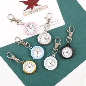 Black Nurse Watch Keychain Hospital Clock Pink Luminous Watches