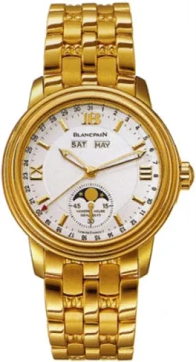 Blancpain Leman Moonphase & Complete Calendar 18K Yellow Gold Men's Watch