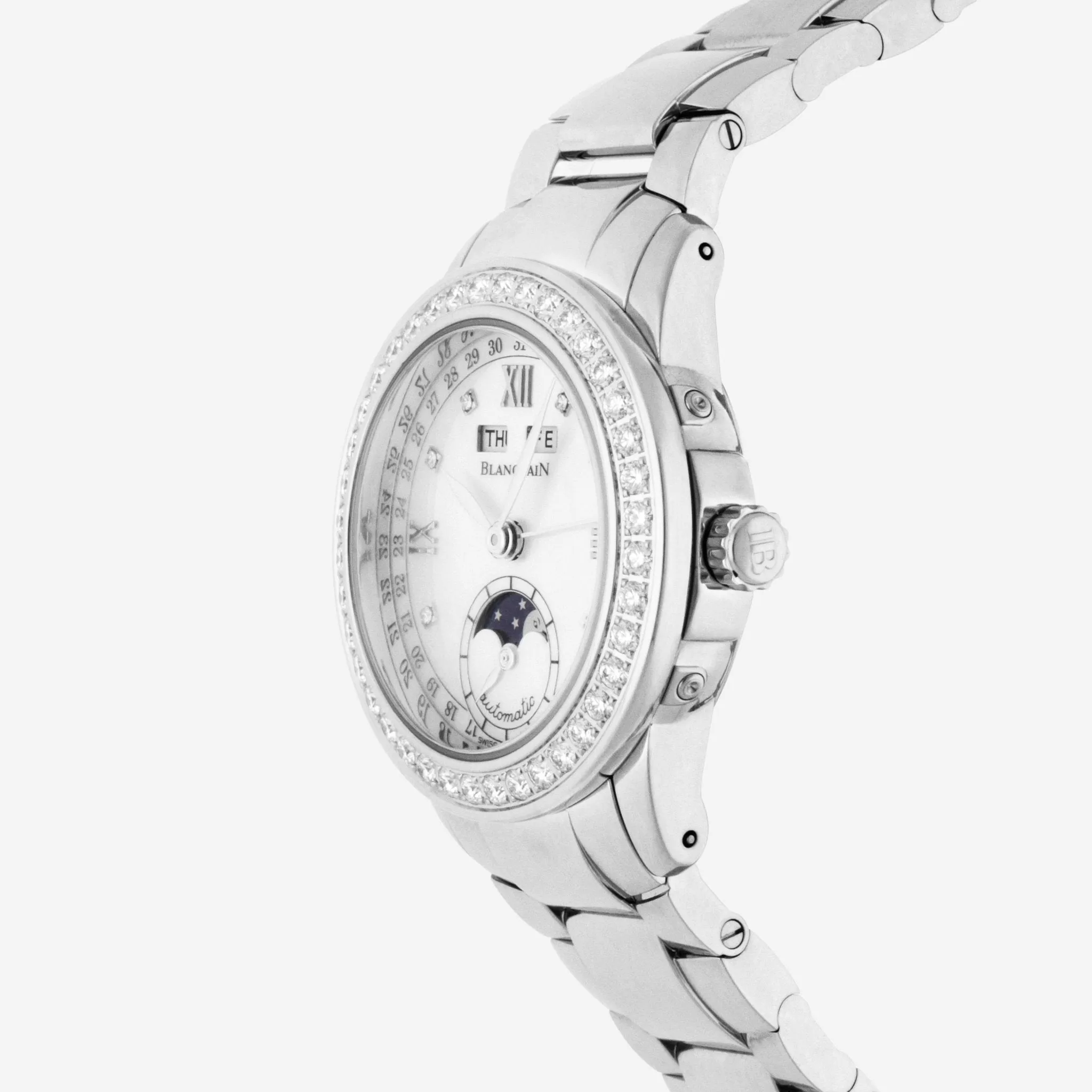 Blancpain Leman Moonphase & Complete Calendar Stainless Steel Automatic Ladies Watch 2360-4691A-71A