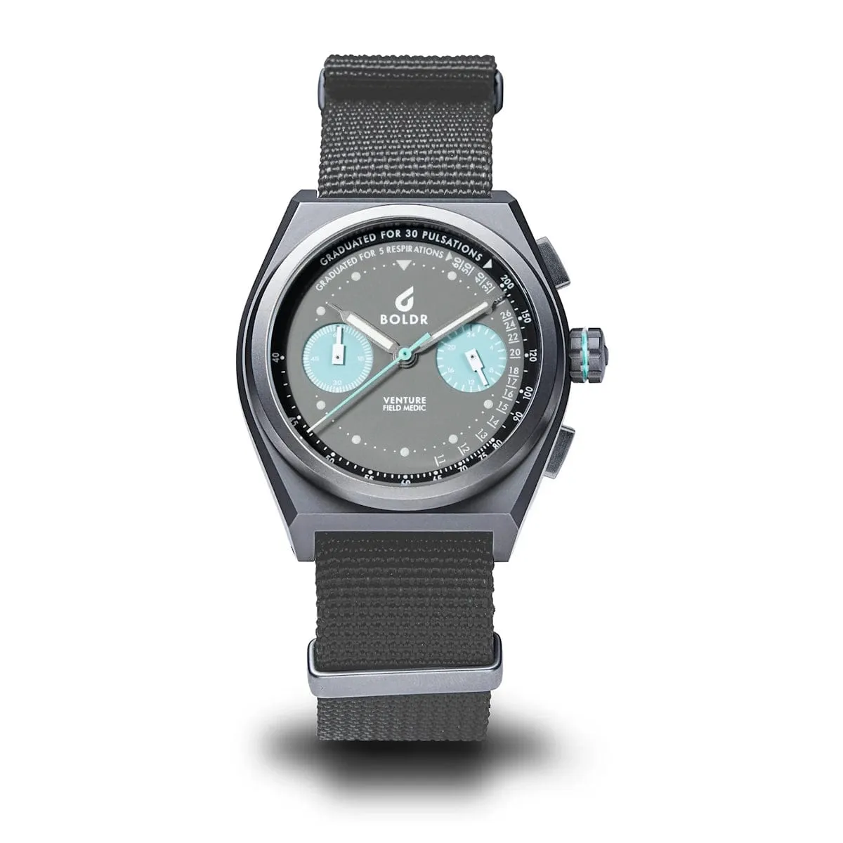 Boldr Venture Field Medic Chronograph Watch - Blue Lagoon
