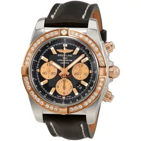 Breitling Chronomat 44 Automatic Black Dial Chronograph Diamond Men's Watch CB011053-B968BKLST CB011053-B968-435X-A20BA.1