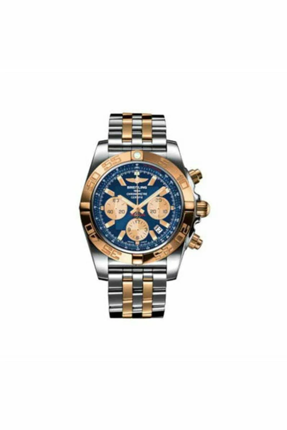 breitling chronomat b01 chronograph 44mm stainelss steel/18kt rose gold men's watch