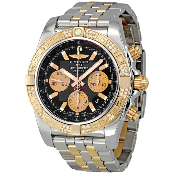 Breitling Chronomat Black Dial Automatic Two-tone Men's Watch CB0110AA/B968 CB0110AA-B968-357C