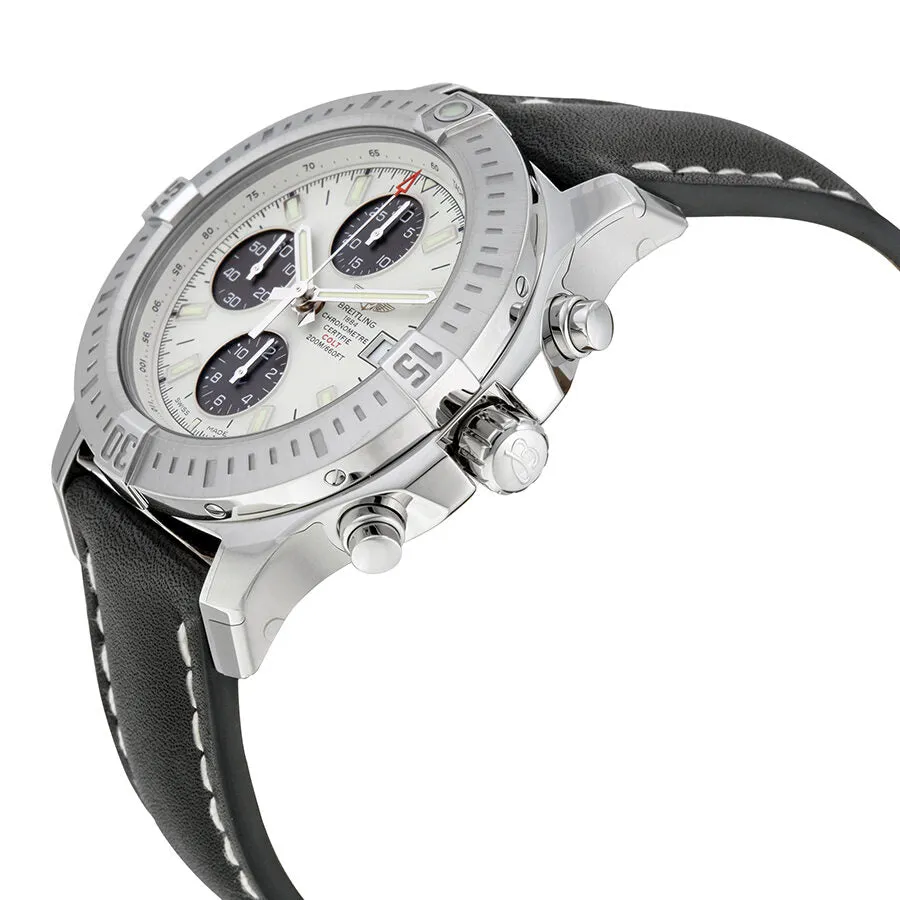 Breitling Colt Chronograph Automatic Stratus Silver Dial Black Leather Men's Watch A1338811-G804BKLD A1338811-G804-436X-A20D.1