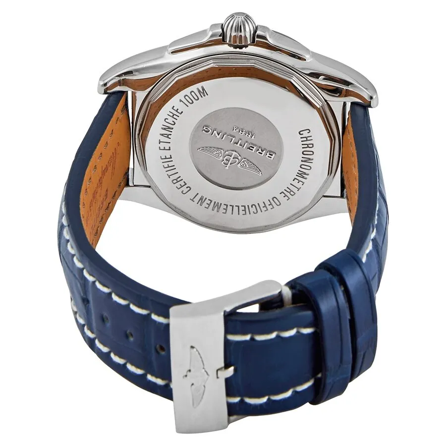 Breitling Galactic Unitime Antarctica White Dial Blue leather Men's Watch WB3510U0-A777BLCT WB3510U0/A777BLCT