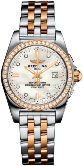 Breitling Quartz Chronometer Diamond Ladies Watch C72348531A1C1