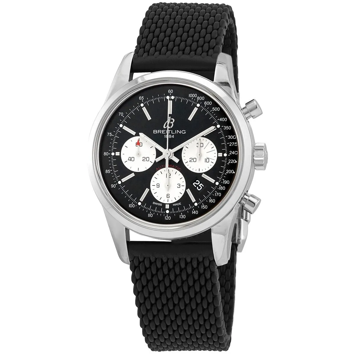 Breitling Transocean Chronograph Automatic Black Dial Men's Watch AB0152121B1S1