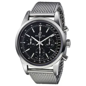 Breitling Transocean Chronograph Automatic Chronometer Black Dial Men's Watch AB015212/BA99 AB015212-BA99-154A