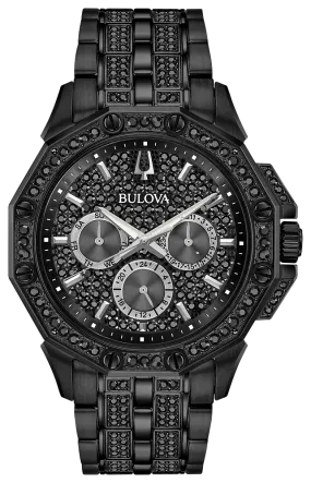 Bulova Crystal Black Octava Chronograph Men's Watch 98C134