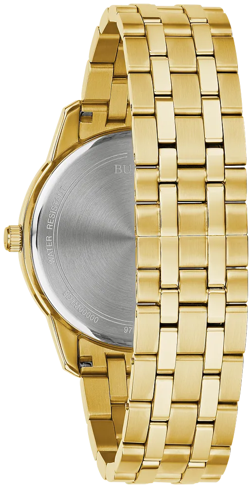 Bulova Sutton Gold Tone Men Diamond Men Watch 97D123