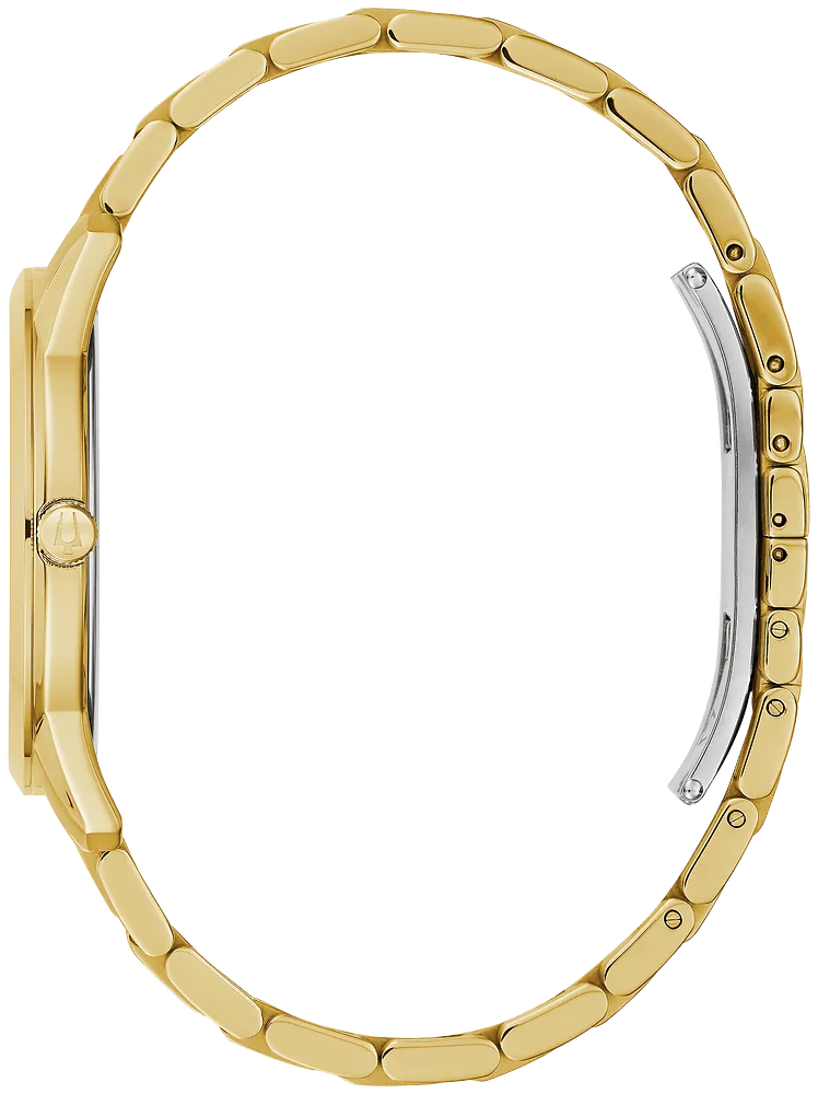 Bulova Sutton Gold Tone Men Diamond Men Watch 97D123
