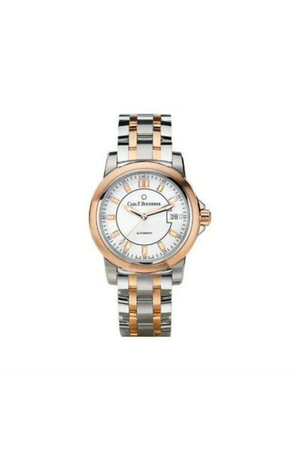 carl f. bucherer patravi autodate twotone 38mm stainless steel/18kt rose gold unisex watch